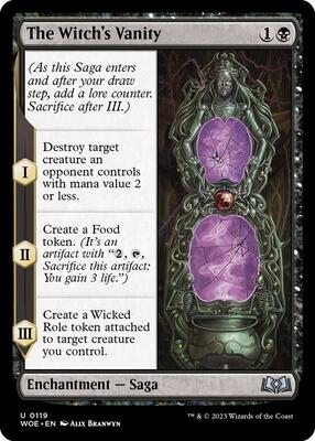 The Witch's Vanity card from Wilds of Eldraine