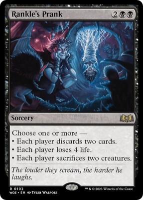 Rankle's Prank card from Wilds of Eldraine