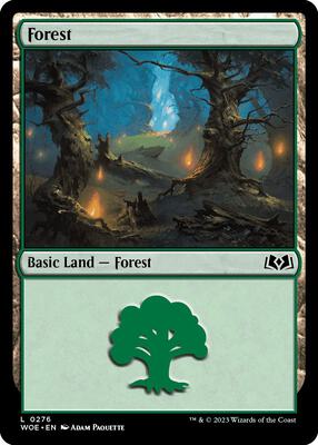 Forest (0276) card from Wilds of Eldraine