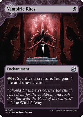 Vampiric Rites card from Wilds of Eldraine: Enchanting Tales