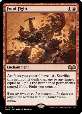 Food Fight card from Wilds of Eldraine