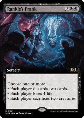 Rankle's Prank (Extended Art) card from Wilds of Eldraine
