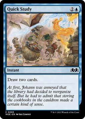 Quick Study card from Wilds of Eldraine