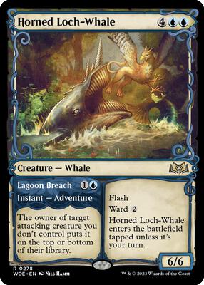 Horned Loch-Whale (Showcase) card from Wilds of Eldraine