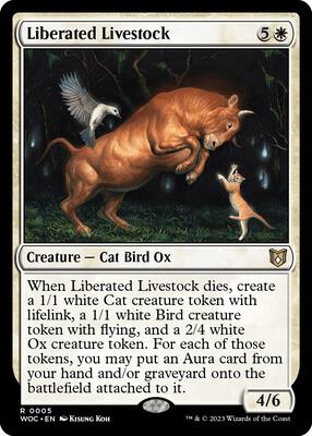 Liberated Livestock card from Commander: Wilds of Eldraine