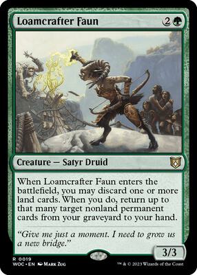 Loamcrafter Faun card from Commander: Wilds of Eldraine