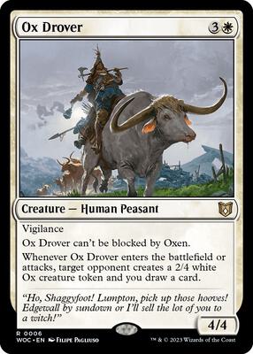 Ox Drover card from Commander: Wilds of Eldraine