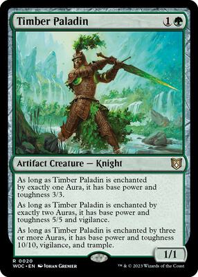 Timber Paladin card from Commander: Wilds of Eldraine