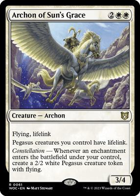Archon of Sun's Grace card from Commander: Wilds of Eldraine