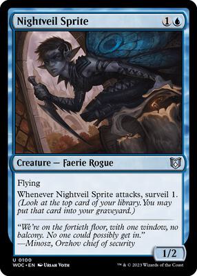 Nightveil Sprite card from Commander: Wilds of Eldraine
