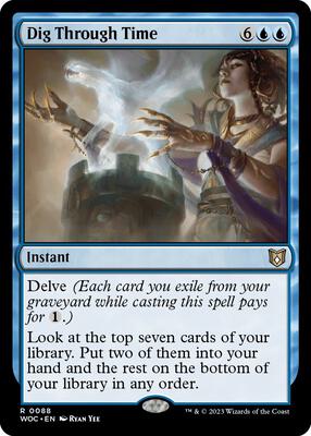 Dig Through Time card from Commander: Wilds of Eldraine
