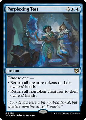 Perplexing Test card from Commander: Wilds of Eldraine