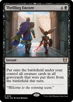 Thrilling Encore card from Commander: Wilds of Eldraine