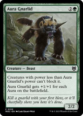 Aura Gnarlid card from Commander: Wilds of Eldraine