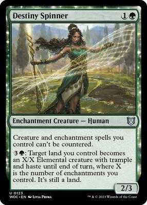 Destiny Spinner card from Commander: Wilds of Eldraine