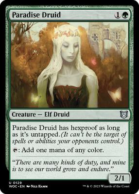 Paradise Druid card from Commander: Wilds of Eldraine