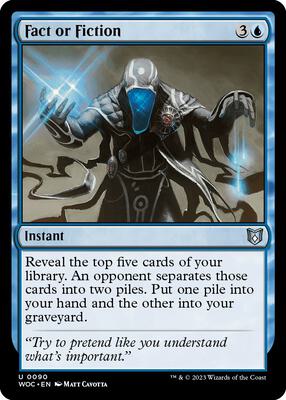 Fact or Fiction card from Commander: Wilds of Eldraine