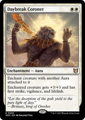 Daybreak Coronet card from Commander: Wilds of Eldraine