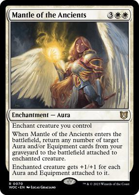 Mantle of the Ancients card from Commander: Wilds of Eldraine