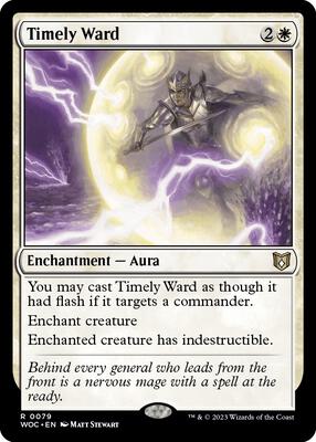 Timely Ward card from Commander: Wilds of Eldraine