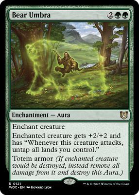 Bear Umbra card from Commander: Wilds of Eldraine