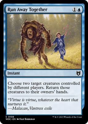 Run Away Together card from Commander: Wilds of Eldraine