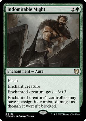 Indomitable Might card from Commander: Wilds of Eldraine