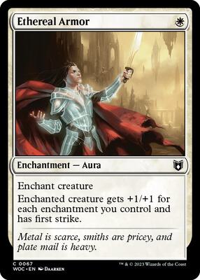 Ethereal Armor card from Commander: Wilds of Eldraine