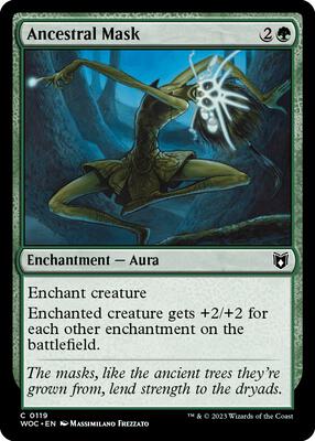 Ancestral Mask card from Commander: Wilds of Eldraine