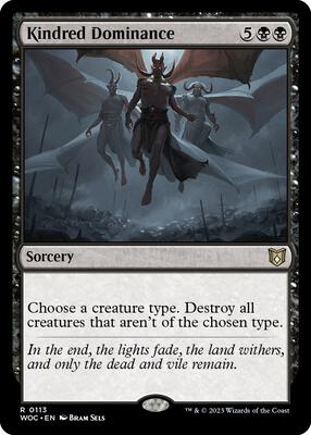 Kindred Dominance card from Commander: Wilds of Eldraine