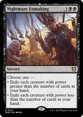 Nightmare Unmaking card from Commander: Wilds of Eldraine