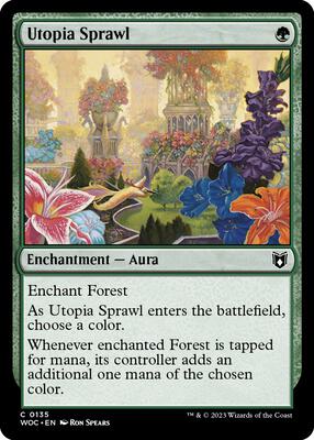 Utopia Sprawl card from Commander: Wilds of Eldraine