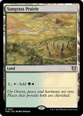 Sungrass Prairie card from Commander: Wilds of Eldraine