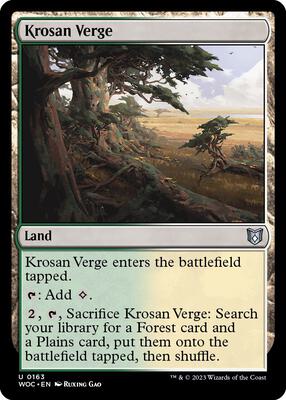 Krosan Verge card from Commander: Wilds of Eldraine
