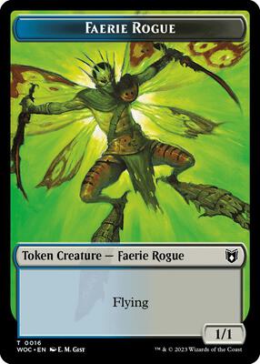 Faerie Rogue (0016) // Copy Double-Sided Token card from Commander: Wilds of Eldraine