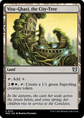 Vitu-Ghazi, the City-Tree card from Commander: Wilds of Eldraine