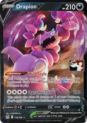 Drapion V - 118/196 card from Prize Pack Series Cards