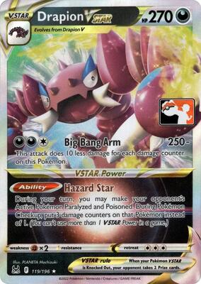 Drapion VSTAR - 119/196 card from Prize Pack Series Cards