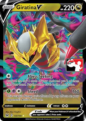 Giratina V - 130/196 card from Prize Pack Series Cards