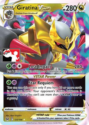 Giratina VSTAR - 131/196 card from Prize Pack Series Cards