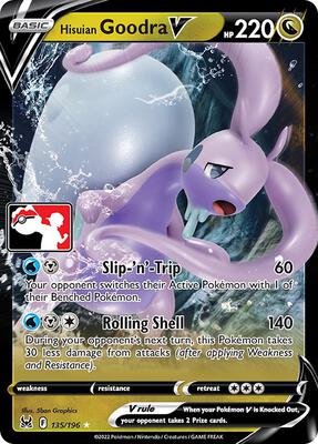 Hisuian Goodra V - 135/196 card from Prize Pack Series Cards