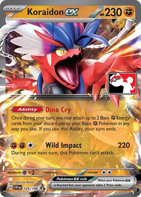 Koraidon ex - 125/198 card from Prize Pack Series Cards