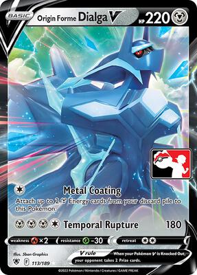 Origin Forme Dialga V - 113/189 card from Prize Pack Series Cards