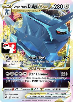 Origin Forme Dialga VSTAR - 114/189 card from Prize Pack Series Cards