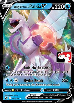 Origin Forme Palkia V - 039/189 card from Prize Pack Series Cards