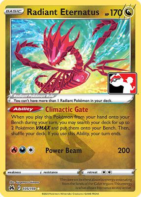 Radiant Eternatus - 105/159 card from Prize Pack Series Cards