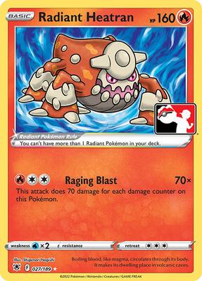 Radiant Heatran - 027/189 card from Prize Pack Series Cards