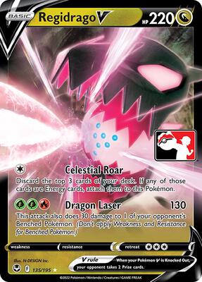 Regidrago V - 135/195 card from Prize Pack Series Cards