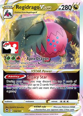 Regidrago VSTAR - 136/195 card from Prize Pack Series Cards