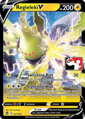 Regieleki V - 057/195 card from Prize Pack Series Cards